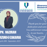 Sekalung Penghargaan Buat Pn. Nazirah Marzuki@Zakaria Atas Perkhidmatan Di Bioaromatik